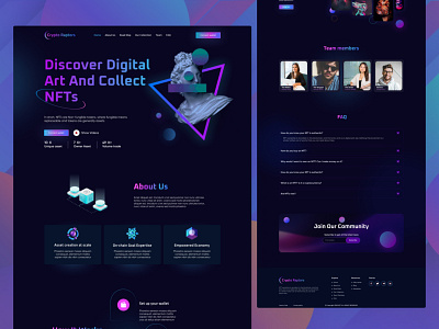 NFT Collenction Landing Page UI Design