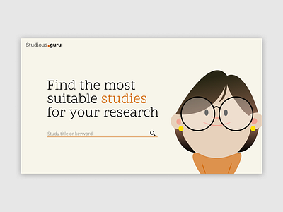 Landing page - Studious.guru clean design figma flat homepage illustration landing page landingpage search ui ui design ux ux design vector web design webdesign