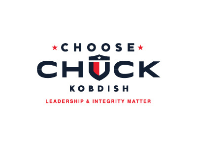 Chuck Kobish Campaign Logo campaign flag politics shield stars texas