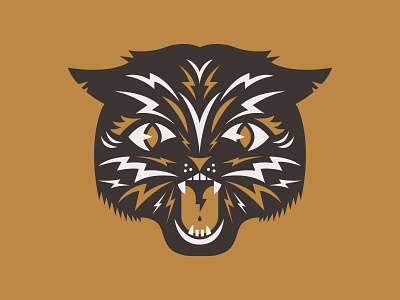 Bar None bar black cat dallas east electric geometric gold graphic illustration logomark texas tiger logo tigers wildcat