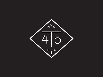 T45 black black white brand city clean design diamond graphic logo modern new new york nyc square t45 texture time time square usa
