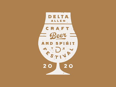 Craft Beer and Spirit Festival 2020 allen branding dallas delta design event festival glass gold hotel logo low fi marriott spirit stamp texas texture