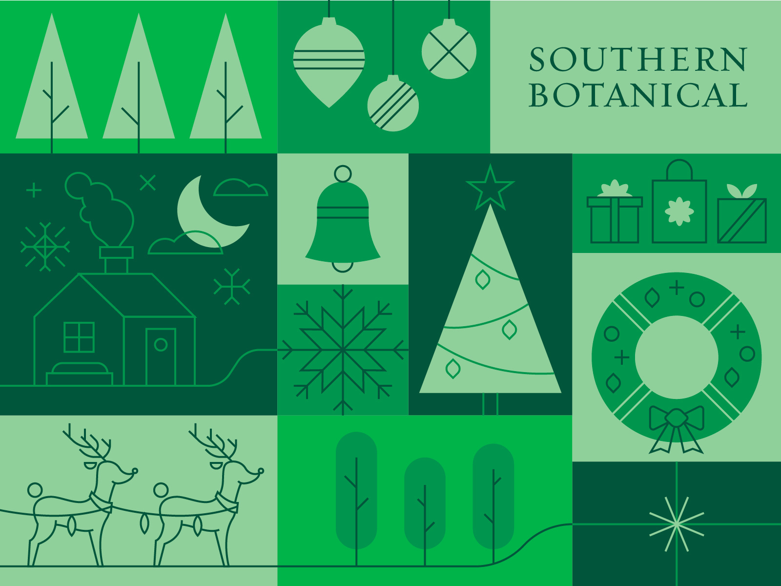 Southern Botanical Holiday Creative by Banowetz + Company, Inc. on Dribbble