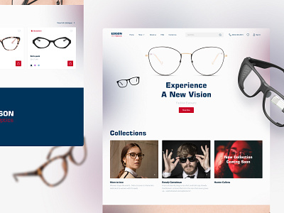 Glasses Shop design ecommerce ecommerce app uidesign ux uxdesign visual visualization web website