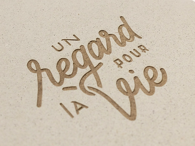 Un regarde pour la vie - Book cover book calligraphy cover graphic design handlettering handmade lasercut lettering logo publishing typogaphy