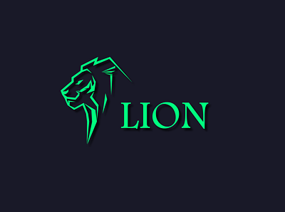 LION branding design flat icon illustration logo minimal typography ux vector