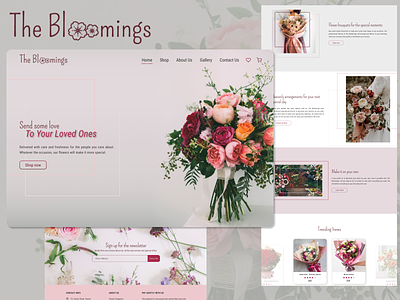 The Bloomings - Landing Page For A Florist figma florist landing landing page design landingpage photoshop ui ux web
