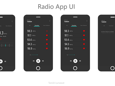 Radio  app ui