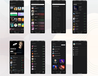 Music Player UI app design illustration minimal revamp ui ux