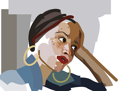 Zadie Smith illustration personal portrait vector illustration