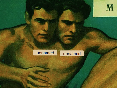 M, The Unnamed fight illustration m man naked two headed unnamed