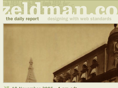 Memories a look back blog daily report designing with web standards memories nostalgia zeldman.com