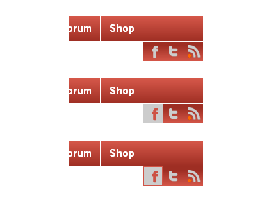 Icons grey hover icon menu red