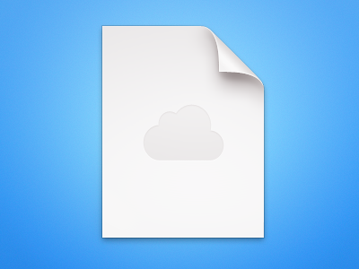 Generic Document blue clean cloud crisp document doityourself icon remake sharp white