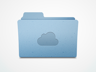 Generic Folder blue cloud folder icon os x osx remake shapes