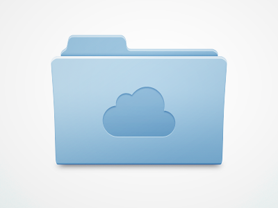 Generic Folder - After a visit at the funky hairstylist blue cloud folder icon soft solid