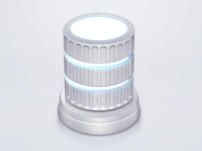 Base app application blue column database glow grey icon