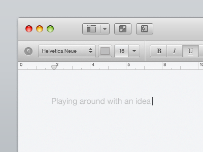Text Editor application clean fun grey interface lion osx simple ui