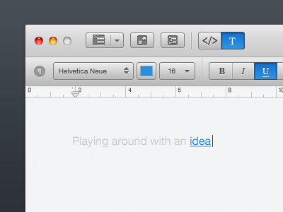 Text Editor: Blue application clean fun grey interface lion osx sharp simple text editor ui