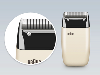 Braun Electric Shaver S60 by Dieter Rams, 1958 [PSD] black braun crisp dieter rams download free icon illustration light psd reflection shaver