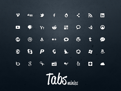Tabs Minies: Social pixels! 16px free glyph icon minies online social tabs tabsicons