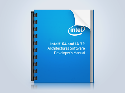 Intel: Manual Icon blue book booklet icon intel manual pageflip