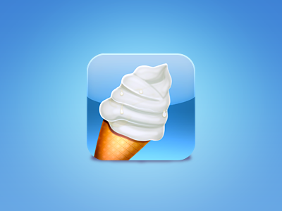 Icecream blue cone cream ice icecream icon iphone sunday swirl vanilla