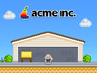 Acme Inc. 16 bit acme acmeinc applie bush cloud garage pear pixel pixelart startup steve