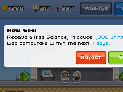 Acme Inc. – Goals 16 bit acmeinc dialog game goal mission