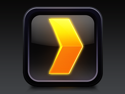 Plex Icon icon iphoneicon plex purple shiny yellow