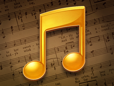 Golden Music flarup gold golden music note orange yellow