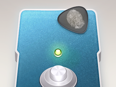 Pedal Glimmer blue button glimmer glow guitar pick
