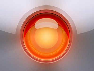 Not quite HAL, but close another iPhone app 9000 alarm glow hal icon icons inset iphone iphoneicon lickable metal orange red