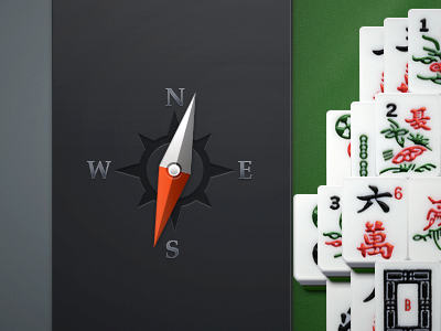 Mahjong for OS X app store application blue compass counter dark flipcounter graphite mahjong os x