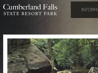Cumberland Falls flash design national park recreation web design