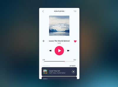 Music Player – DailyUI #009 daily100challenge dailychallenge dailyui dailyuichallenge musicplayer ui ui ux ui design uidesign uiux userinterface