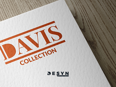 Davis Collection Logo On Mockup. branding business. fashion logo design