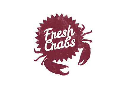 Seafood Market crab design logo signage