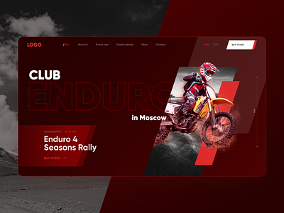 Enduro Club concept club composition conept enduro flat red typography ui ui design uidesign web