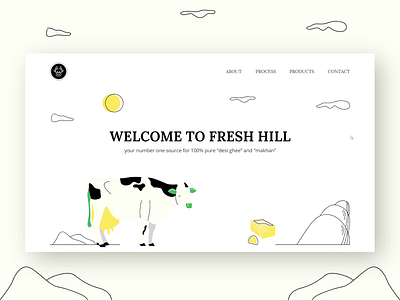 Fresh Hill WIP branding dairy design farm illustration ui ui ux uidesign uiux ux webdesign website website concept website design
