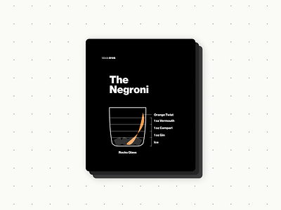 Negroni bar bartender blueprint branding design graphic design ux visual design