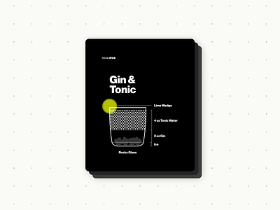 Gin & Tonic bartender blueprint branding design graphic design ux vector visual design
