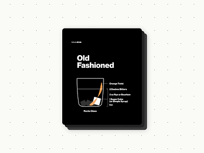 Old Fashioned bartender branding design illustration typography ux vector visual design