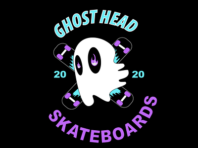 Ghosthead brand branding illustrator logo vector