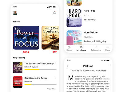 E-Book (An Online mobile) app authors books branding design figma ui ux