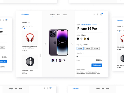 Ipurchase (Product page Dashboard) dasboard design figma product ui ux