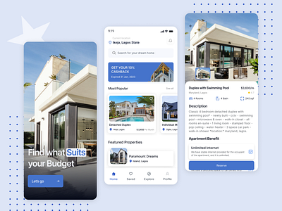 House Agent app design figma real estate typography ui ux