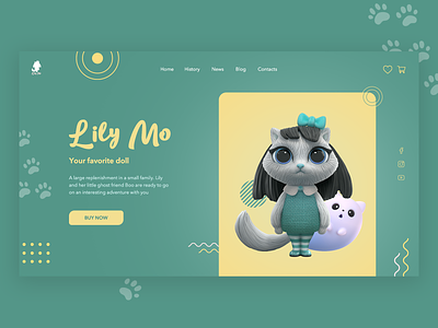 Lily Mo — your favorite doll abstract add to cart app art buy clean color concept design illustraion typography ui ux vector web
