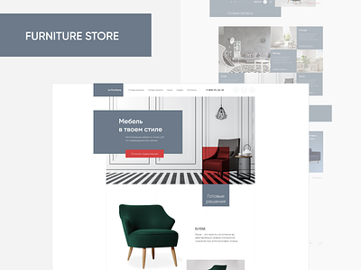 Furniture store clean color design e commerce furniture minimal mobile mobile first ui