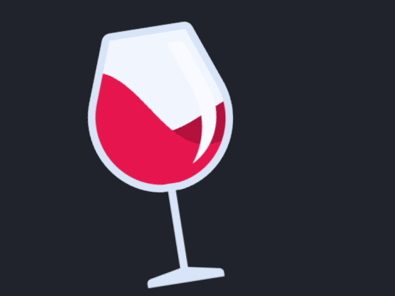 Swirling Wine Glass Animation